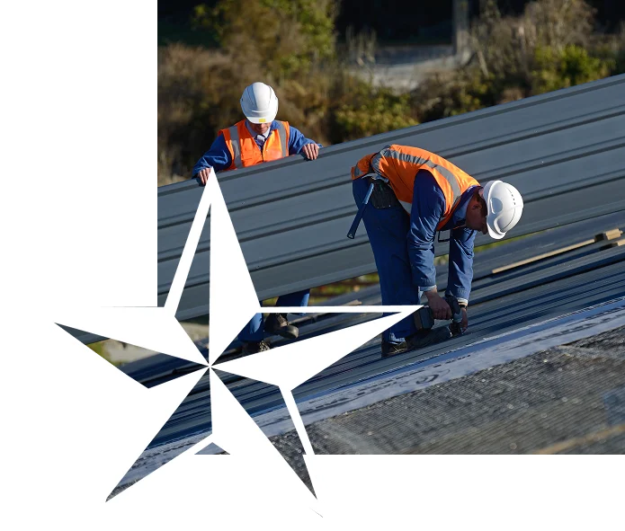 TriStar Built working on commercial roofing