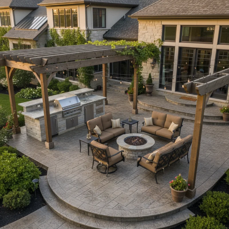 are outdoor living spaces with concrete really worth the investment img