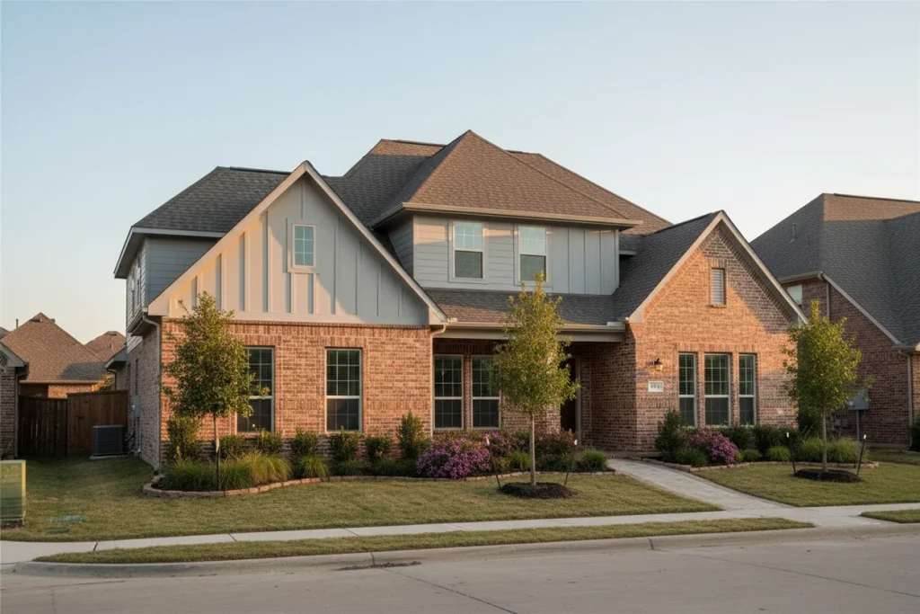 Completed home addition with seamless exterior integration in Denton County Texas