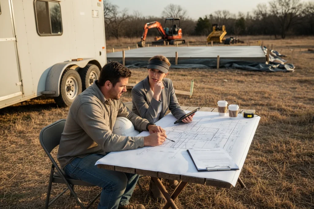 concrete slab contract review denton texas contractor