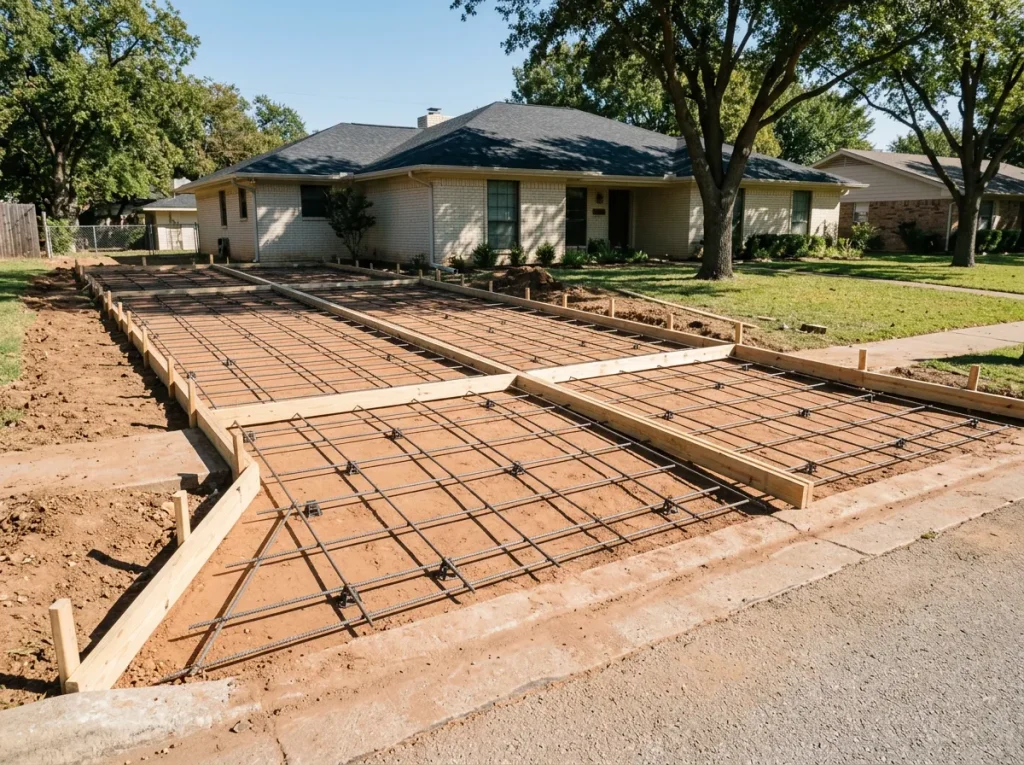 Progress-based payment milestones tied to concrete driveway construction stages in North Texas